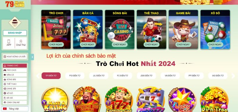 Một số lợi ích khi có chính sách điều khoản bảo mật 79King 