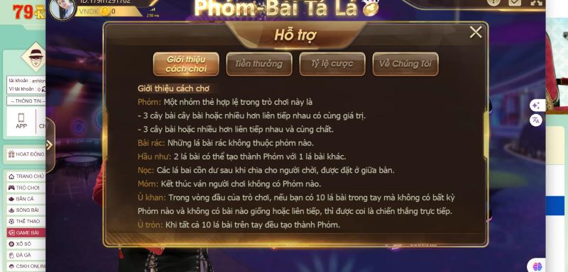 Một số thuật ngữ trong game phỏm cho người mới