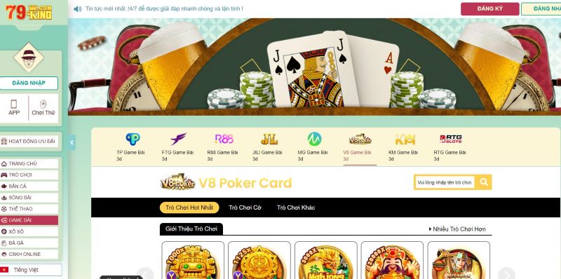 Top game bài đổi thưởng đẳng cấp bậc nhất tại nhà cái 79King